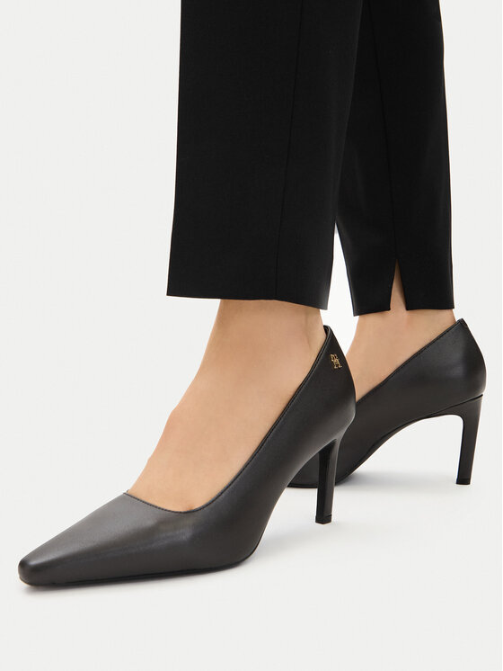 Tommy Hilfiger Tommy Hilfiger Czółenka Th Logo Lth Pump Slanted Hl FW0FW09008 Czarny
