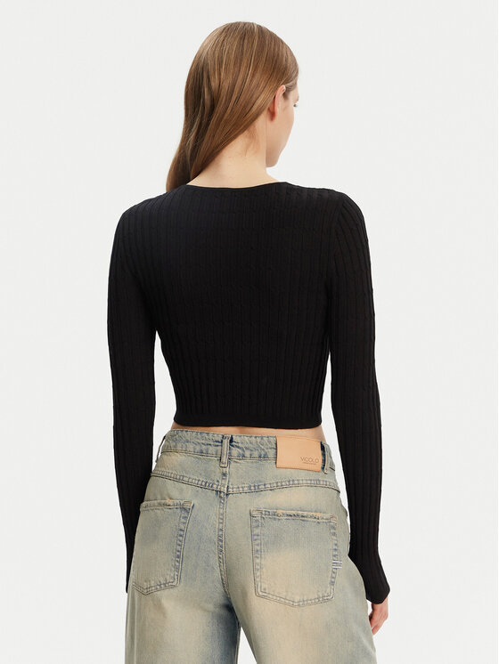 ONLY ONLY Džemper Meddi 15339582 Crna Cropped Fit