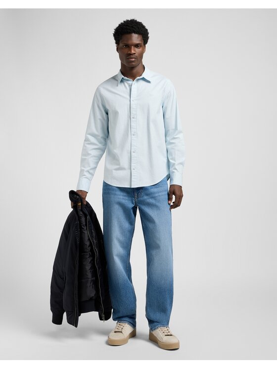 Lee Lee Koszula Patch Shirt Niebieski Regular Fit