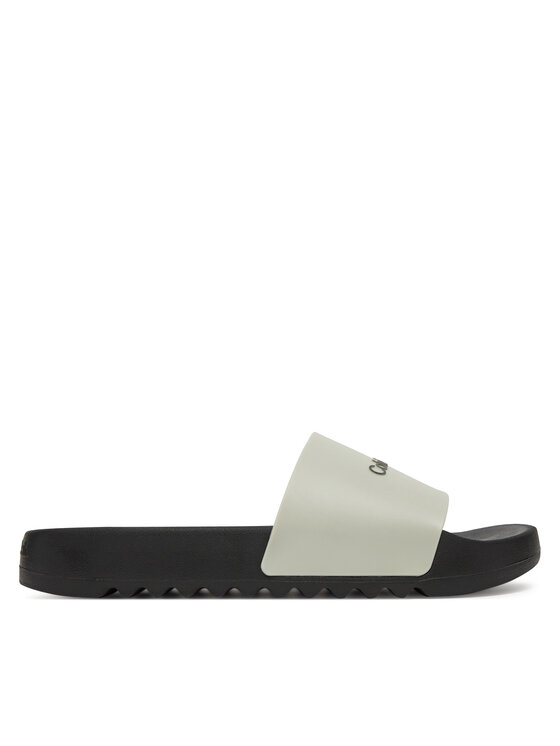 Şlapi Calvin Klein Chunky Pool Slide Rub HM0HM01063 Gri