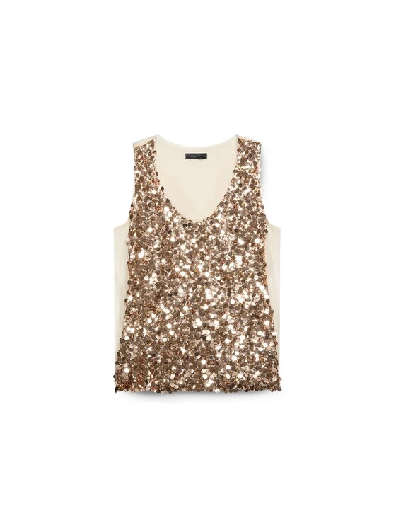 Fiorella Rubino Fiorella Rubino Top D018L000155N006 Oro Regular Fit
