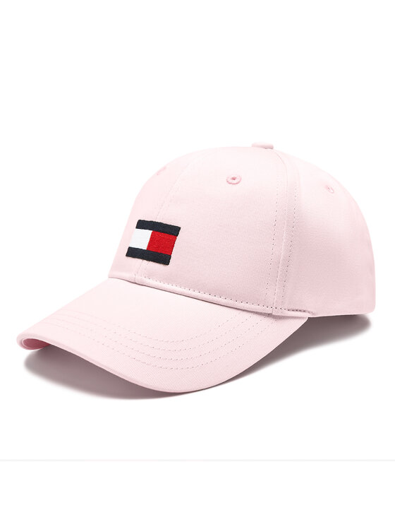 Tommy Hilfiger Cepure ar nagu Big Flag AU0AU01668 Rozā