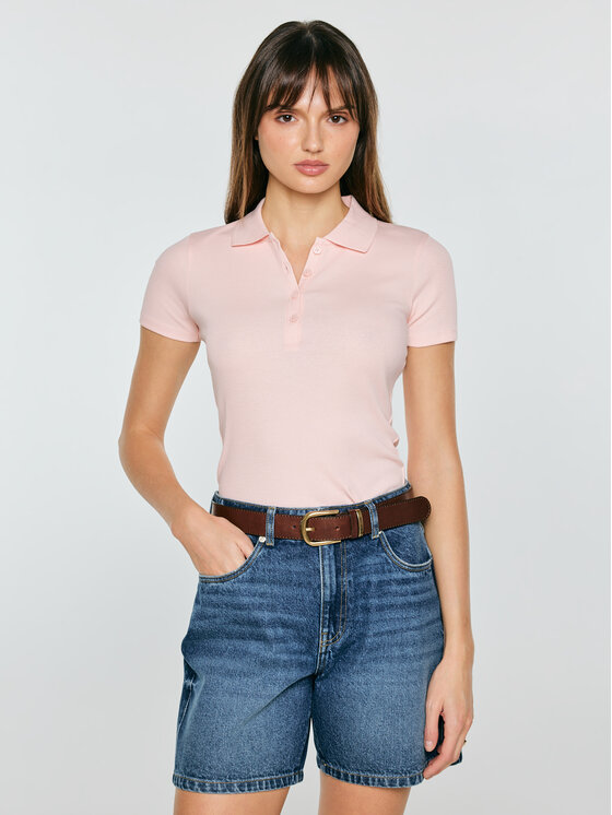 BIG STAR BIG STAR Polo RAFAELA Różowy Slim Fit