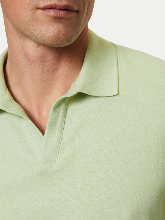 Marc O'Polo Marc O'Polo Тениска с яка и копчета 423 2091 53026 Зелен Regular Fit
