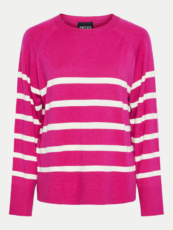 Pieces Pieces Svetr Sia 17146322 Růžová Regular Fit