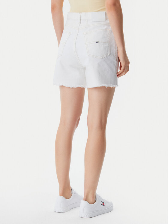 Tommy Jeans Tommy Jeans Jeans kratke hlače DW0DW20093 Écru Mom Fit