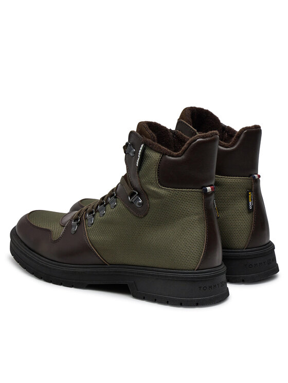 Tommy Hilfiger Tommy Hilfiger Μποτίνια Hilfiger Warm Cordura Mix Boot FM0FM05180 Πράσινο