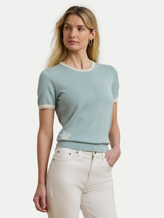 LAUREN RALPH LAUREN Sveter 200963659002 Modrá Relaxed Fit