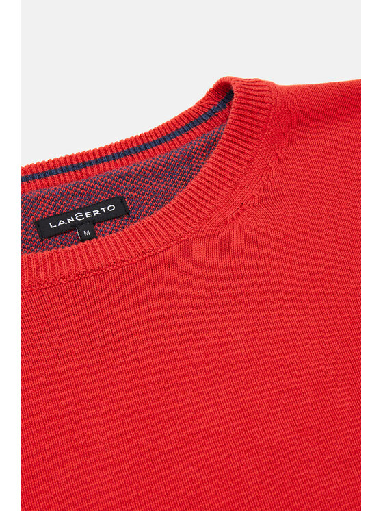Lancerto Lancerto Sweter Morey SW073223000023 Czerwony Regular Fit