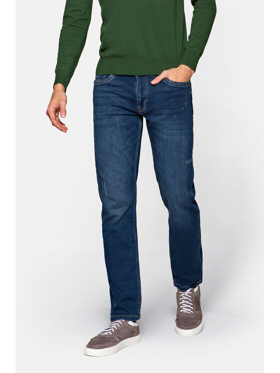 Lancerto Lancerto Jeansy Mason Granatowy Regular Fit