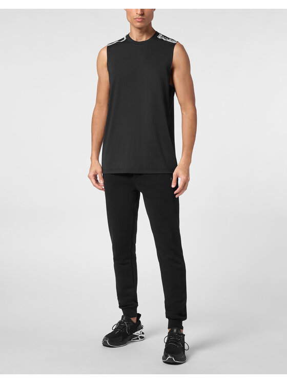 Plein Sport Plein Sport Tank top 10213 Czarny Regular Fit
