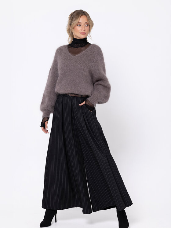 Miss LK Miss LK Sweter MISSLKS Brązowy Oversize