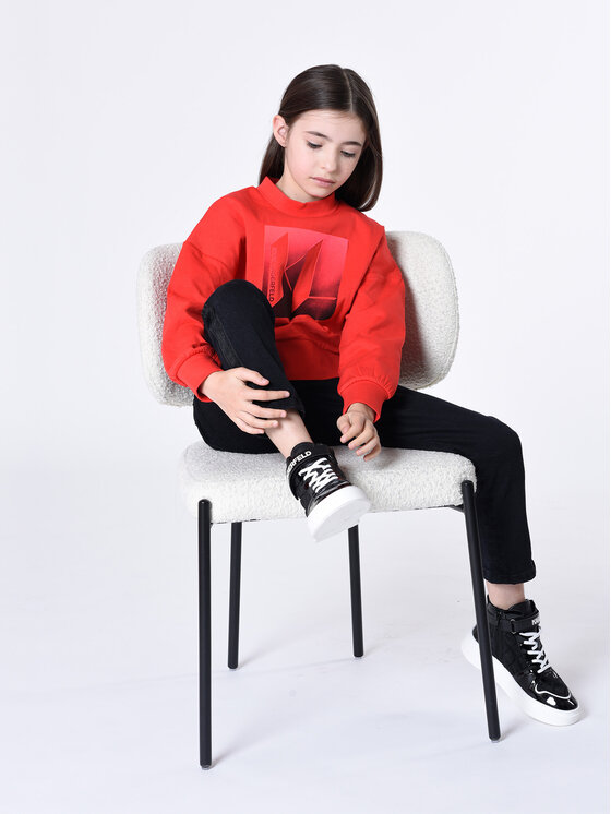 Karl Lagerfeld Kids Karl Lagerfeld Kids Jeansy Z14217 S Czarny Mom Fit
