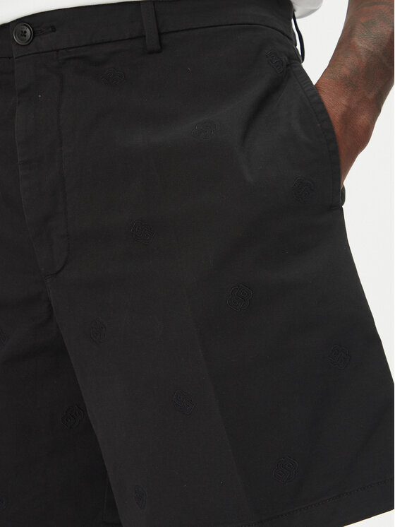 BOSS BOSS Auduma šorti C-Karlos 50540597 Melns Regular Fit