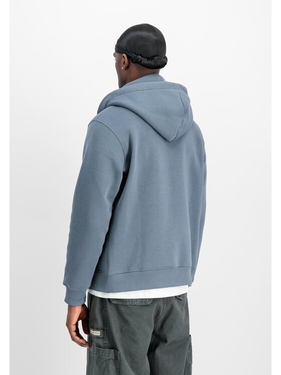 Alpha Industries Alpha Industries Mikina Basic Small Logo Zip Hoodie Modrá Regular Fit