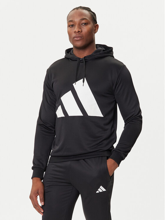 adidas adidas Trenirka Big Logo French Terry JX5551 Črna Regular Fit