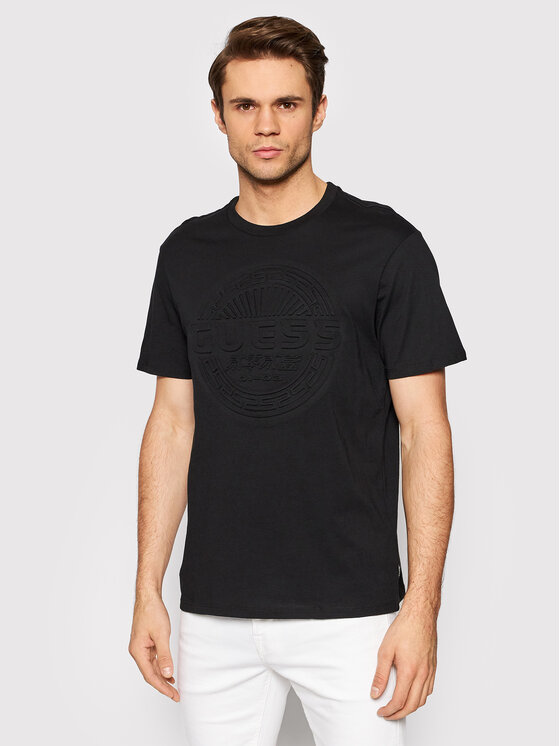 T-shirt Crest Logo M1RI25 KAQD1 Nero Slim Fit