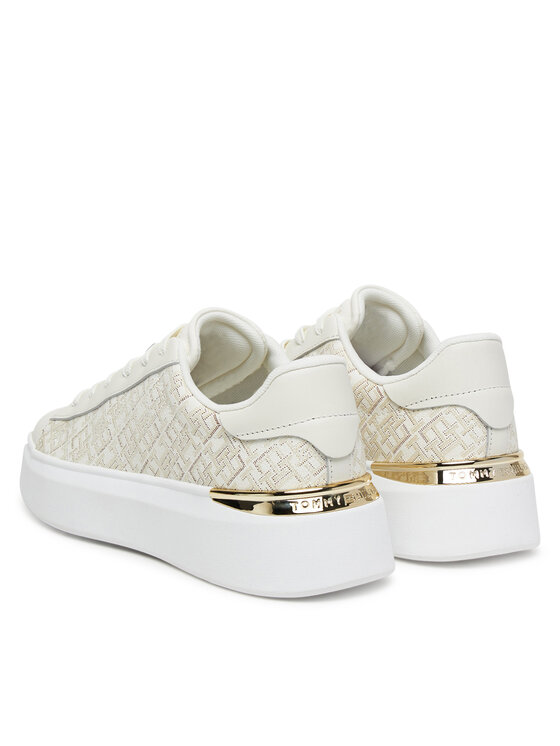 Tommy Hilfiger Tommy Hilfiger Tenisice Monogram Platform Snk FW0FW09155 Écru