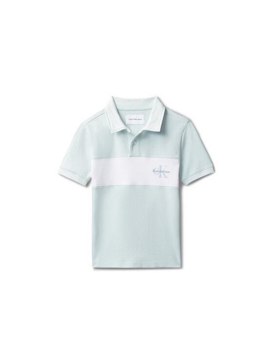 Calvin Klein Jeans Calvin Klein Jeans Polokošeľa Monologo LVCKSJB28B Tyrkysová Regular Fit