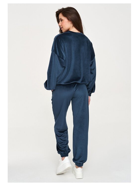 Makadamia Makadamia Dres M954 Niebieski Regular Fit
