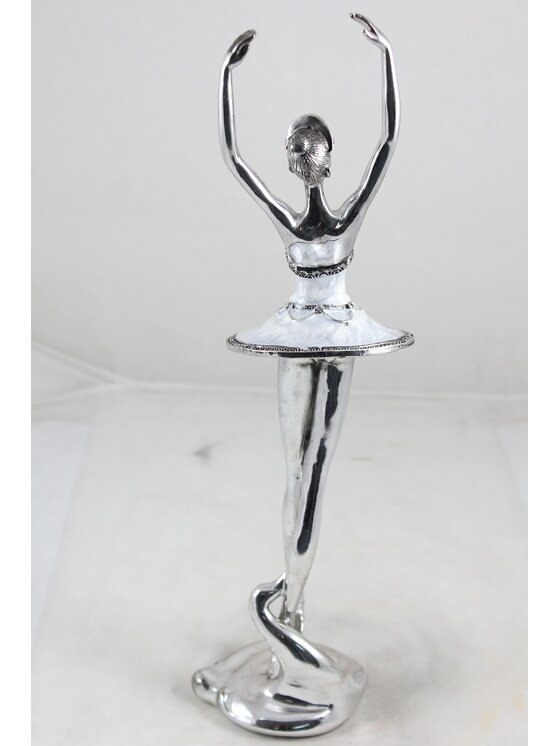 MIAhome MIAhome Figurka baletnica 37x9 cm OLORINA Srebrny