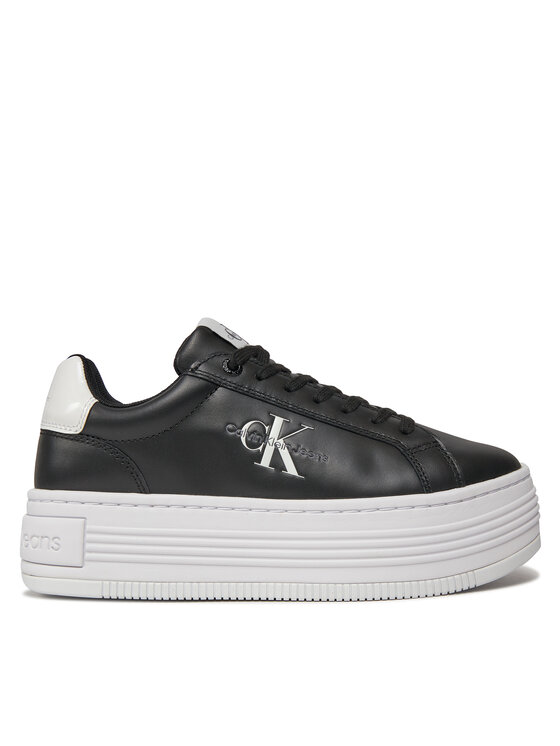 Sneakers Calvin Klein Jeans Bold Platf Low Lace Lth Ml Met YW0YW01431 Black/Bright White 0GM