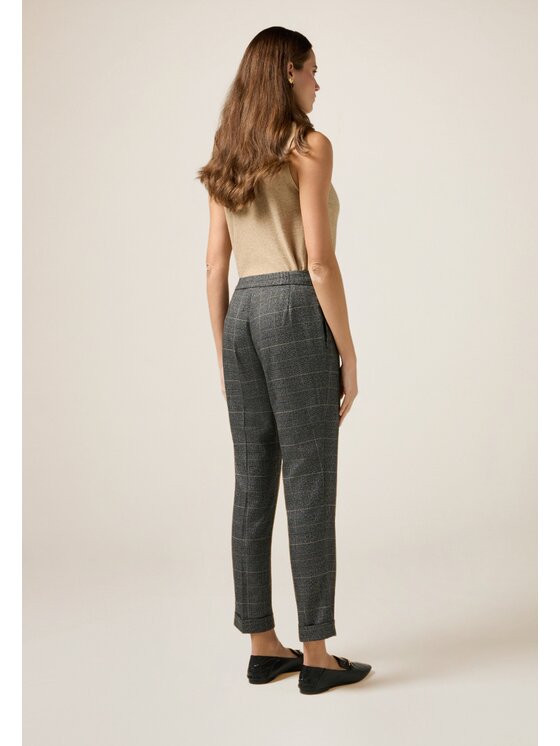Oltre Oltre Spodnie materiałowe P00BR009153N0S3 Szary Regular Fit