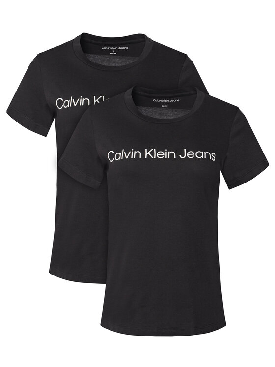 Calvin Klein Jeans Calvin Klein Jeans Komplet t-shirtów J20J220161 Czarny Slim Fit