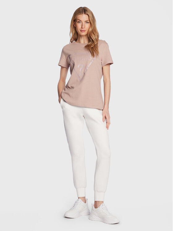 Guess Guess Tricou Adele V2YI07 K8HM0 Roz Regular Fit