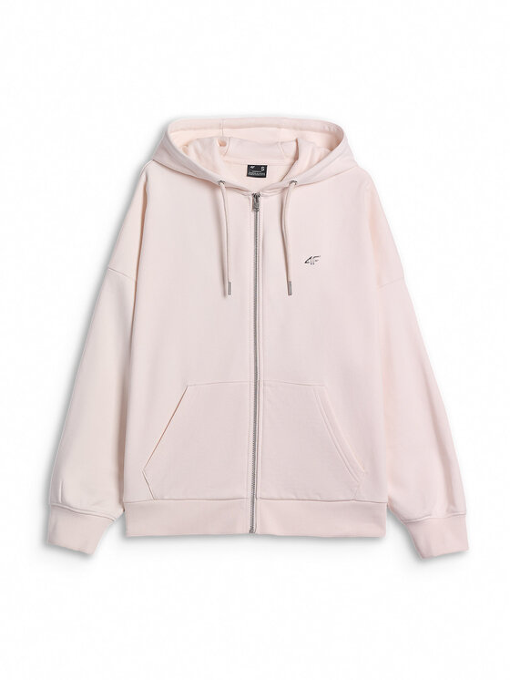 4F 4F Bluza basic Kremowy Loose Fit