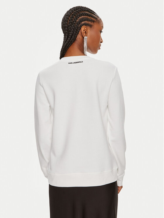 KARL LAGERFELD KARL LAGERFELD Світшот 245W1813 Білий Regular Fit