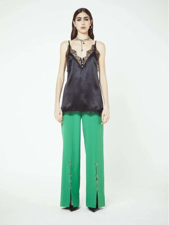 John Richmond John Richmond Pantaloncini di tessuto Pantaloni da donna John Richmond Verde Regular Fit