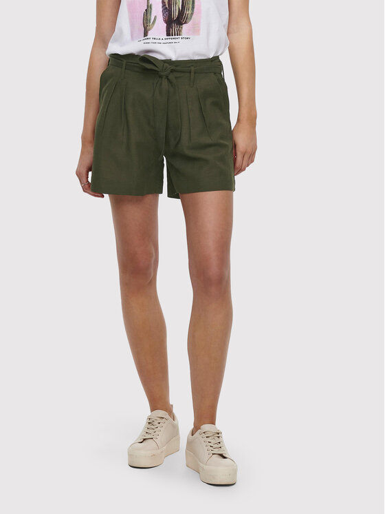 ONLY Шорти от плат Viva 15199801 Зелен Regular Fit