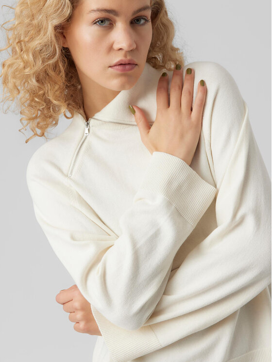 Vero Moda Vero Moda Rollkragenpullover Vivan 10271449 Écru Relaxed Fit