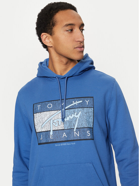 Tommy Jeans Tommy Jeans Majica dugih rukava Dna Flag Twist DM0DM21100 Plava Regular Fit