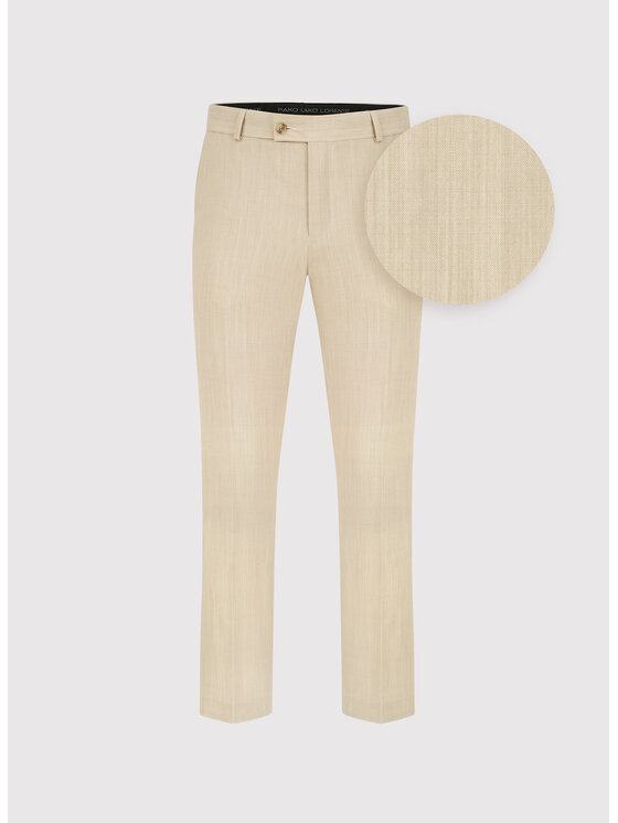 Pako Lorente Pako Lorente Spodnie garniturowe P26SP-6G-022 Beżowy Slim Fit