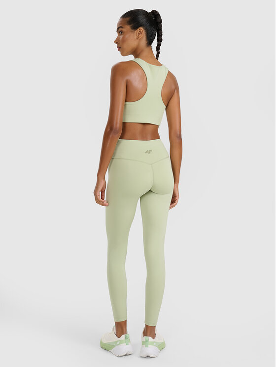 4F 4F Legginsy MULTI ACTIVE Zielony jasny Slim Fit