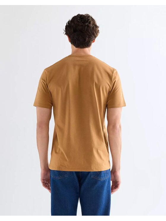 Wrangler Wrangler T-shirt AMERICANA TEE Beige Regular Fit