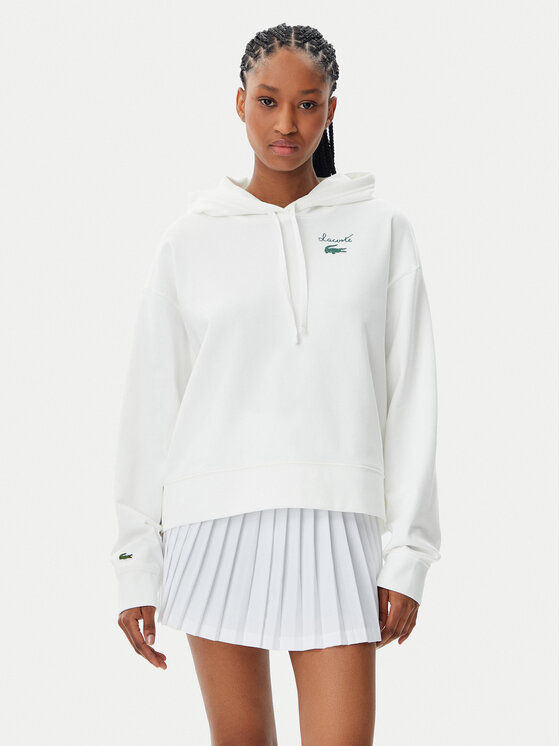 Lacoste Mikina SF2649 Biela Relaxed Fit