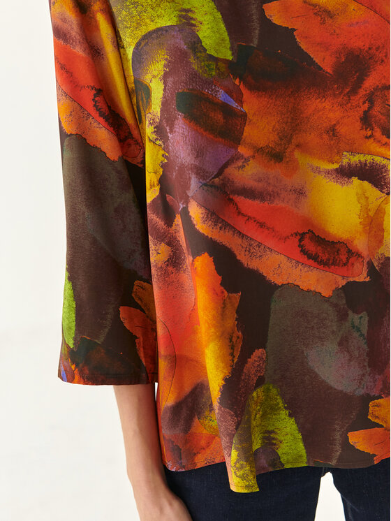 Blusa Afinamia T2217.044 Multicolore Relaxed Fit