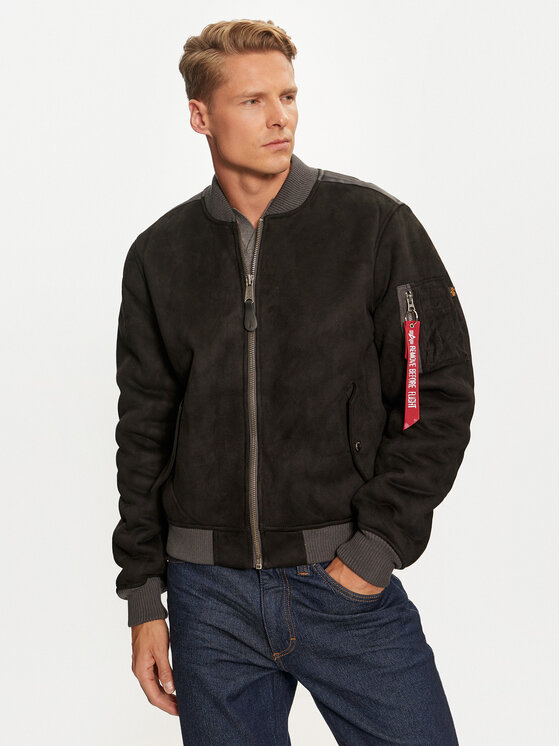 Alpha Industries Bomber stila jaka 148122 Melns Regular Fit