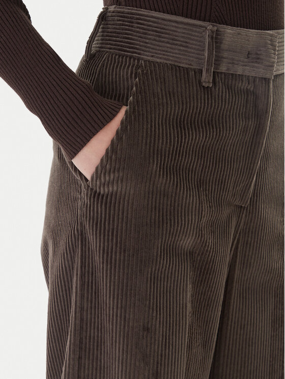 Weekend Max Mara Weekend Max Mara Штани з тканини Tania 2525136092 Коричневий Wide Leg