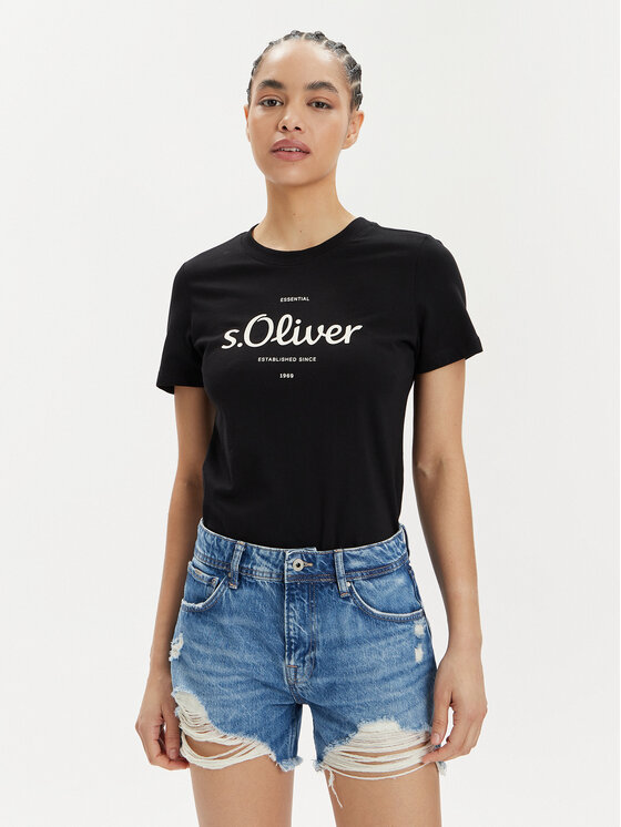 s.Oliver s.Oliver Тишърт 2136463 Черен Regular Fit