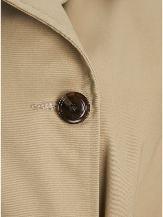 TeeShoppen TeeShoppen Płaszcz Trenchcoat Linea Beżowy Regular Fit