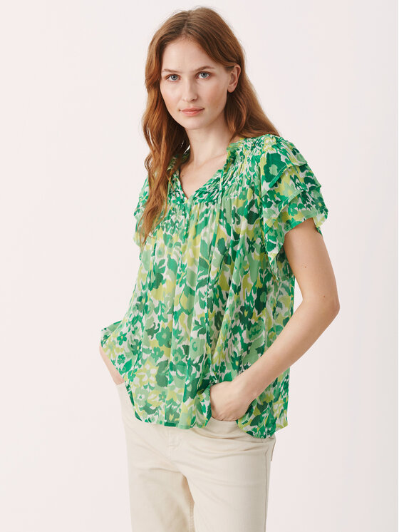 Part Two Bluză Sinna 30307558 Verde Regular Fit