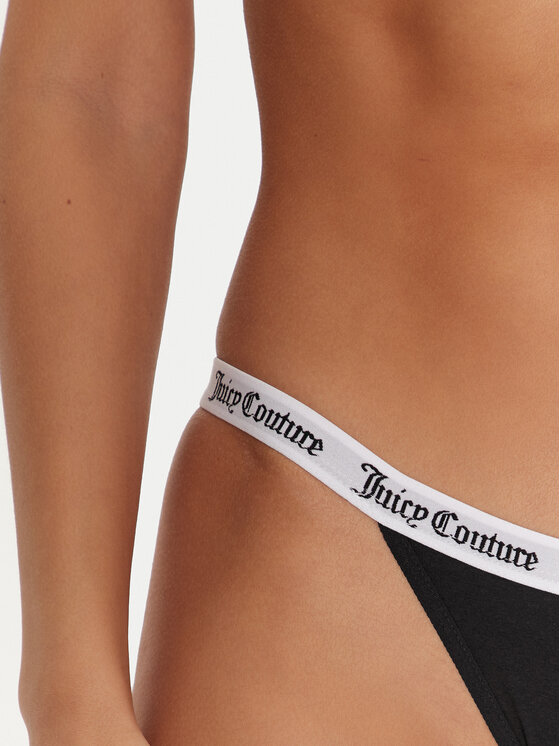 Juicy Couture Juicy Couture Set 3 perechi de chiloți de damă clasici Diddy JCLBR224572 Negru