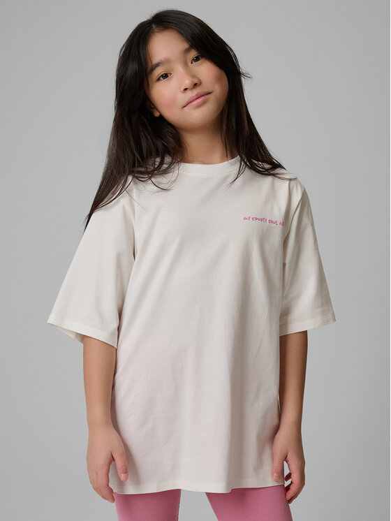 4F 4F T-Shirt ESSENTIAL 3 Biały Loose Fit
