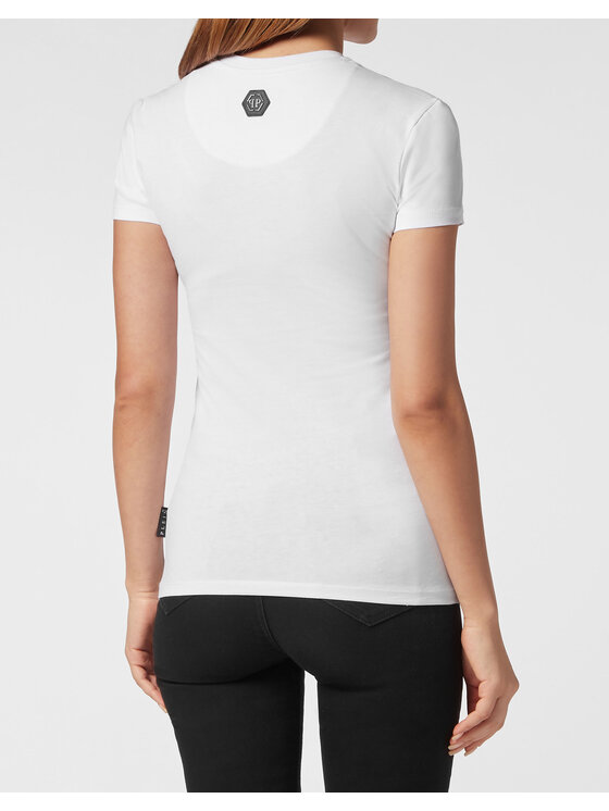 PHILIPP PLEIN PHILIPP PLEIN T-Shirt 19385 Biały Skin Tight Fit