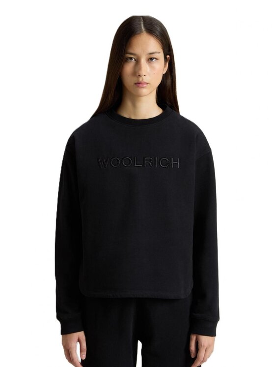 Woolrich Woolrich Μπλούζα cfwwsw0135frut3858-100 Μαύρο Regular Fit