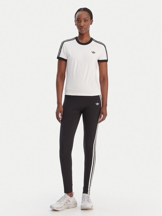 adidas adidas Tričko 3-Stripes KD3683 Biela Slim Fit